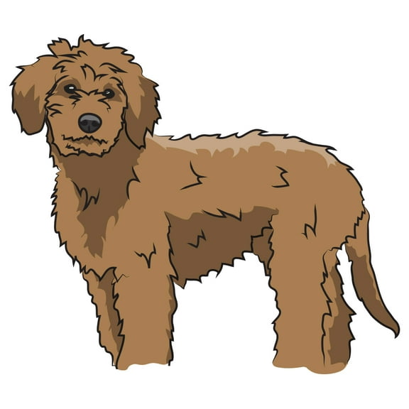 Goldendoodle Decal | Indoor/Outdoor | Dog Lover Super Cute Sticker for SUV Windows, Dorm Rooms, Bedroom, Offices | SignMission personalized gift | 12"