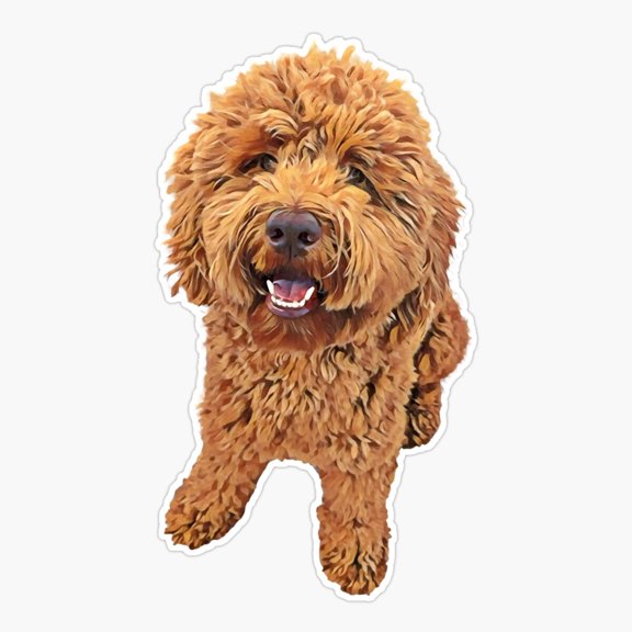 Goldendoodle Dog Cute Dog Lover Everyday Decor Art Simple Style Vinyl Sticker