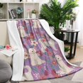 thumbnail image 1 of Goldendoodle Dog and Flower Floral Blanket,Comfortable Soft Flannel Throw Blanket,All Season,Warm Lightweight Blankets for Sofa Bed Couch Living Room Chair,40"x50"(100x130cm), 1 of 4