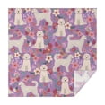 thumbnail image 1 of Goldendoodle Dog and Flower Floral Square Tablecloth,Waterproof Square Table Cover,Wipeable Spillproof Washable Table Cover for Home Kitchen Party Decor 60"x60"(152x152cm), 1 of 1