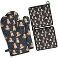 thumbnail image 1 of Goldendoodle Dog Kitchen Oven Mitt and Pot Holder Sets 2 Pcs for Baking, Cooking and Grilling, Heat Resistant Up To 392 °F, 1 of 7