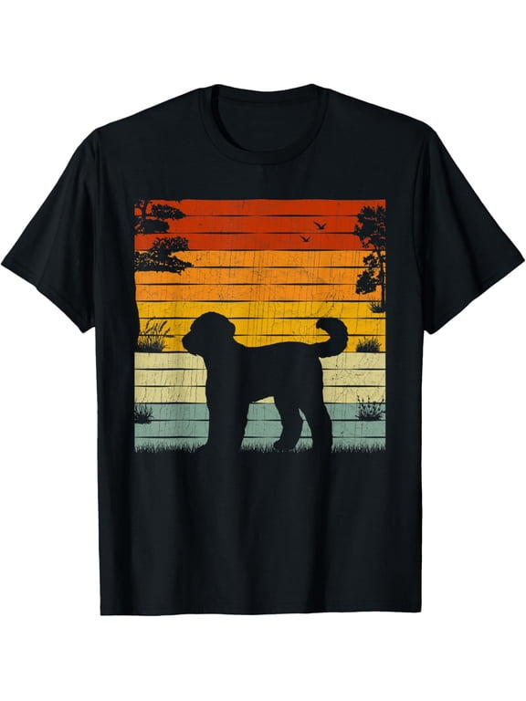 Goldendoodle Dog Lover Retro Style Vintage Goldendoodle Dog T-Shirt men and women can wear, black, white, gifts