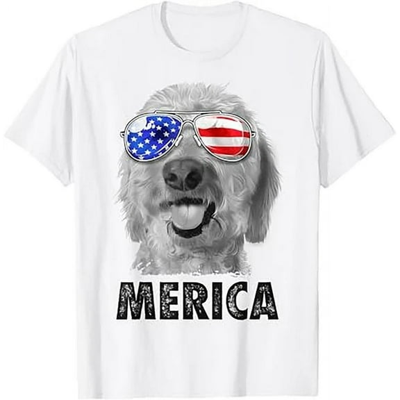 Goldendoodle Doodle 4Th Of July Merica Men Usa American Flag T-Shirt Unisex S-5XL Hot Trending Shirt, Vintage Birthday Gift