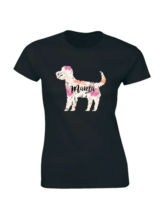 Goldendoodle Floral Dog Mom Graphic Gift Design Style Women T-Shirt