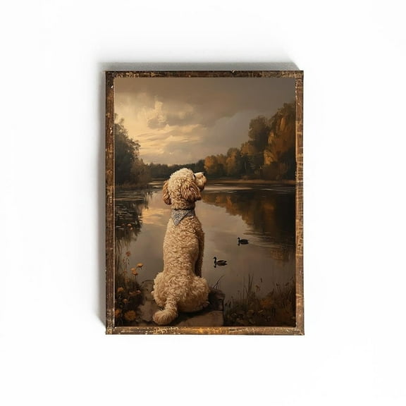 Goldendoodle Goldendood Wall Art Golden Doodle Poster Doodle Owner Dog Mom Goldendoodle Owner Gift Dog Dad Doodle, F038, 8x12 UNFRAMED
