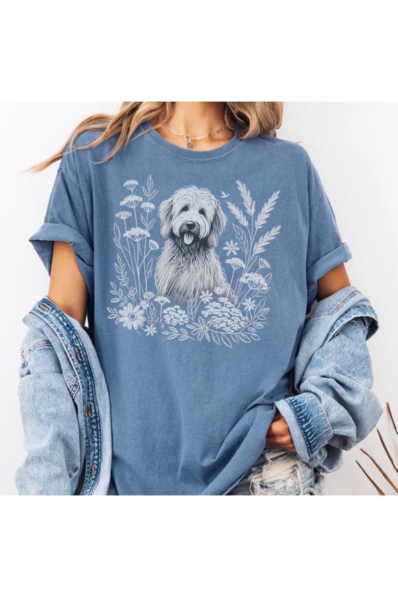 Goldendoodle Graphic Shirt, Doodle Dog Illustration Tee for Dog Lovers, Casual Pet-Inspired Top, Comfort Colors Unisex Cotton T-Shirt, Sizes S-3XL