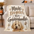 thumbnail image 1 of Goldendoodle Living Room Accent Autumn Dog Face, Cozy Pet Portrait Pattern, Warm Flannel Blanket for Living Room and Reading Nook, Dog Lovers autumn celebration Gift, Pet Lover Home Decor, 1 of 9