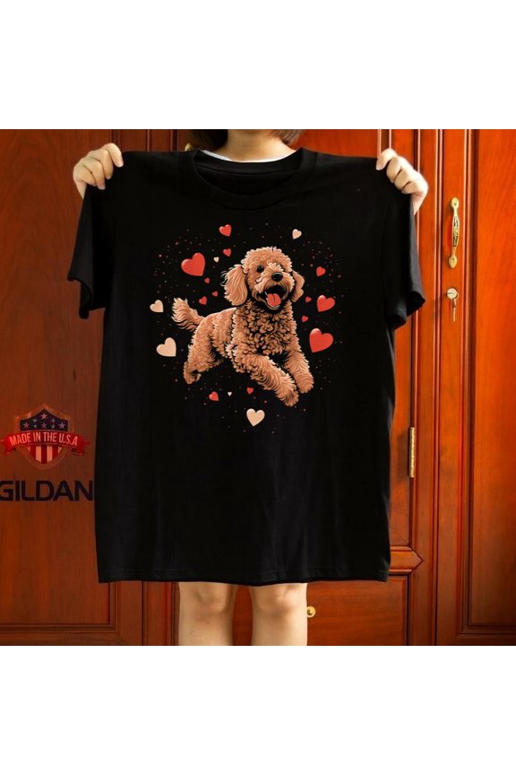 Goldendoodle Love Heart Graphic Cute Golden Doodle Pet Lover Graphic,for unisex up to 5XL