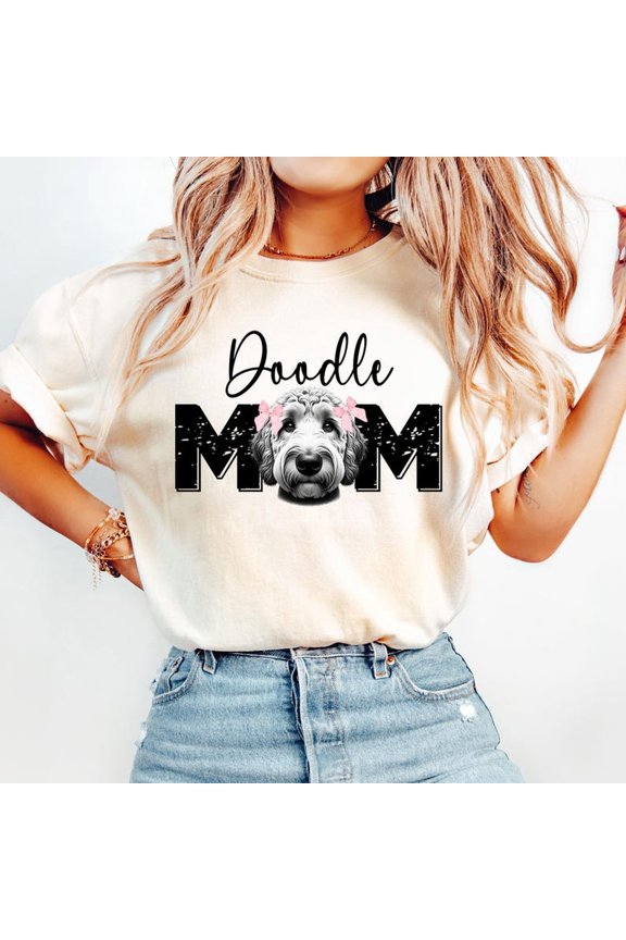 Goldendoodle Mom Coquette Bow PNG, Doodle Mom Valentine Gift, Labradoodle Mama, Doodle Lover, Dog Mom Mother's Day Gift, Girly Dog Birthday