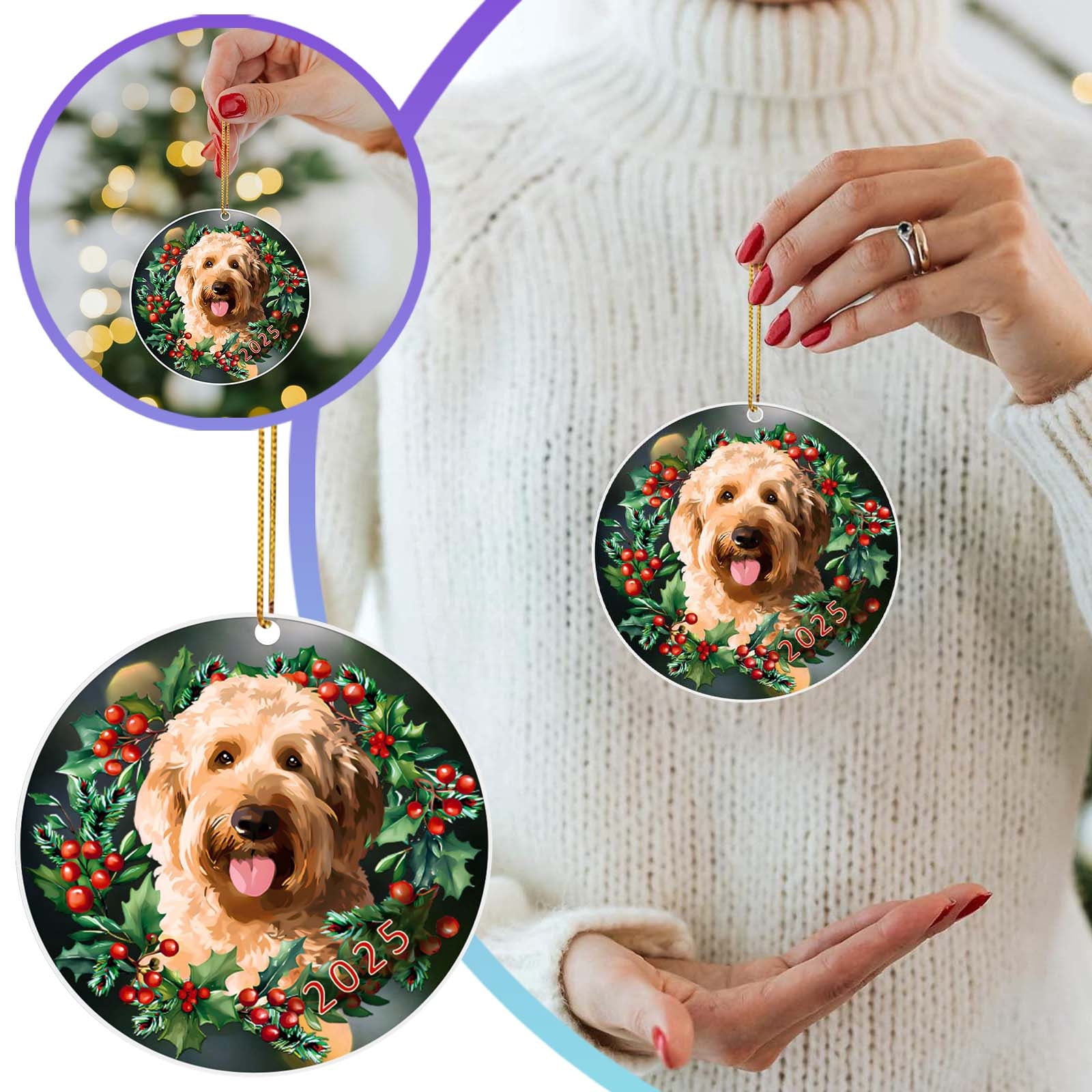 Goldendoodle Ornament, Golden Doodle Christmas Ornaments 2025, Dog