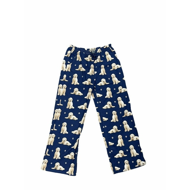 Goldendoodle Unisex Lightweight Cotton Blend Pajama Bottoms- Small ...