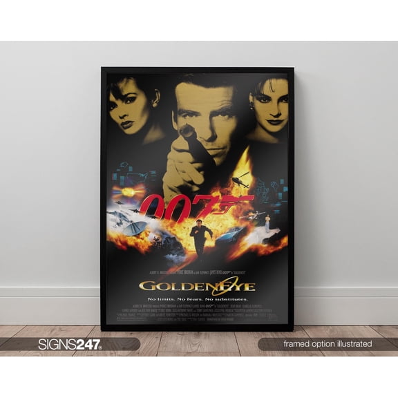 Goldeneye James Bond 007 Pierce Brosnan Poster | Movie Poster | Movie Prints For Cinema Rooms | Wall Art | Home Decor | A0 A1 A2 A3 A4 A5