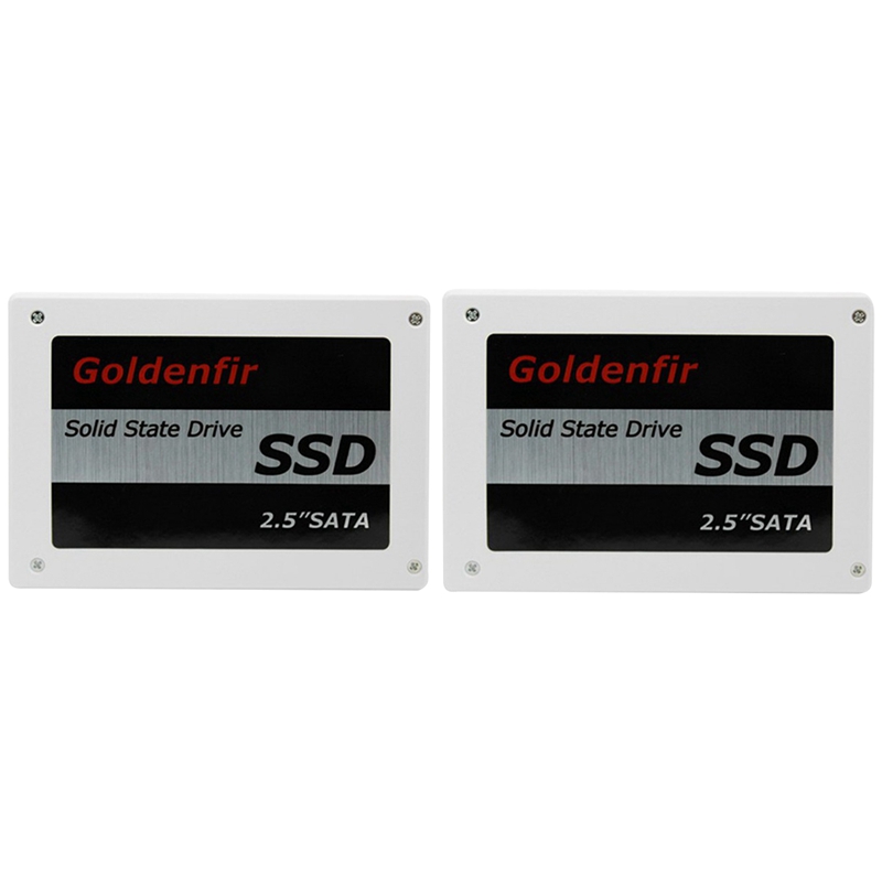 Goldenfir 2 Pcs SSD 2.5 Hard Drive Disk Disc Solid State Disks 2.5Inch Internal SSD, 128GB & 240GB