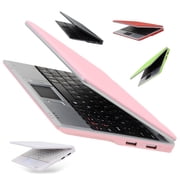 Goldengulf 7 Inch Portable Mini Computer Laptop PC Netbook for Kids Android 12 Quad Core 32GB WiFi Built in Camera YouTube Flash Player-Pink