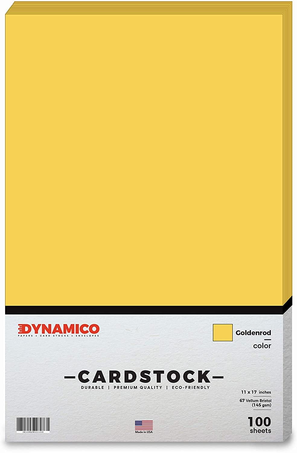 Goldenrod 11 x 17" Pastel Color Cardstock Paper - for Cards and Stationery Printing | Medium to Light Weight Card Stock 67 LB Vellum Bristol | 100 Sheets