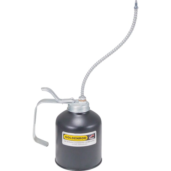 Goldenrod 727 Industrial Pump Oiler 16 oz. Capacity with 8" Flex Spout, High Pressure Pump