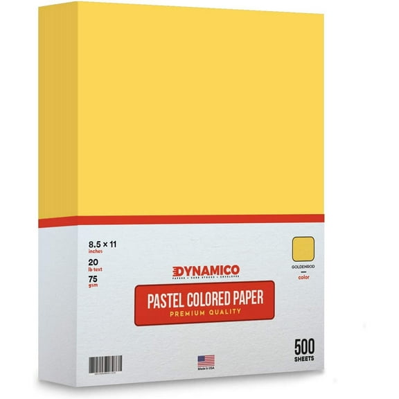 Goldenrod 8.5 x 11" Pastel Light Color Regular Paper, Colored Lightweight Papers | 1 Ream of 500 Sheets