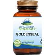 Goldenseal Root Capsules Kosher Vegan Organic Herbal Supplements Brown Glass Bottle 250 mg 60 Caps