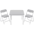 thumbnail image 1 of Goldensoil 3 Piece Folding Table and Chair Set, with PU Cushion, Gray, 1 of 7