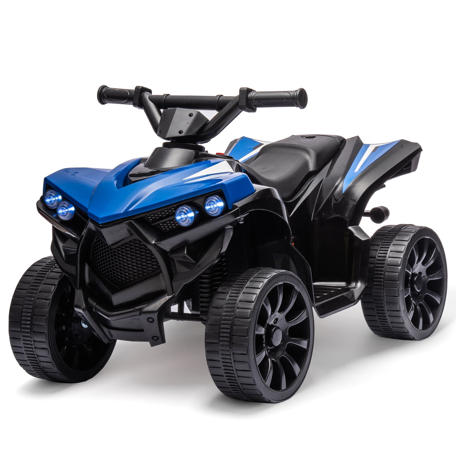 Goldensoil 6V Kids ATV 4-Wheeler, 1.8MPH Max Speed, Ride-On Toy with Music, Up to 55 Pounds, Blue