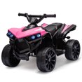 thumbnail image 1 of Goldensoil 6V Kids ATV 4-Wheeler, 1.8MPH Max Speed, Ride-On Toy with Music, Up to 55 Pounds, Pink, 1 of 6