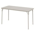 thumbnail image 1 of Goldensoil Rectangle Folding Dining Table with Anti-Slip Feet Caps,Vinyl Tabletop,Metal Frame,Beige, 1 of 9