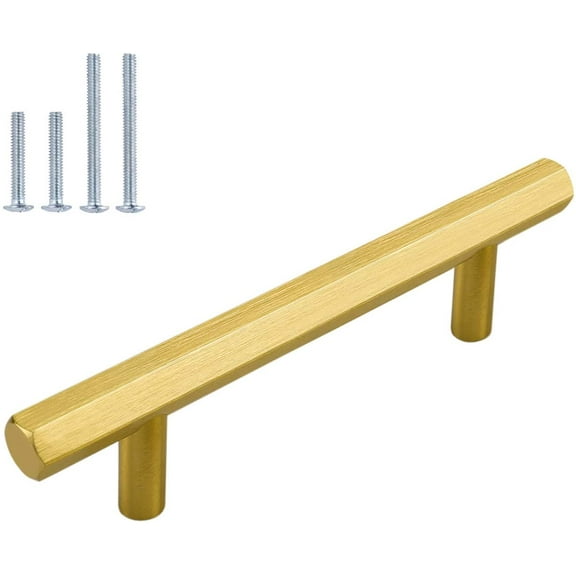 Goldenwarm 10 Pack 3in Solid Brass Drawer Pulls Kitchen Cabinet Hardware Cabinet Handles Bathroom Pulls