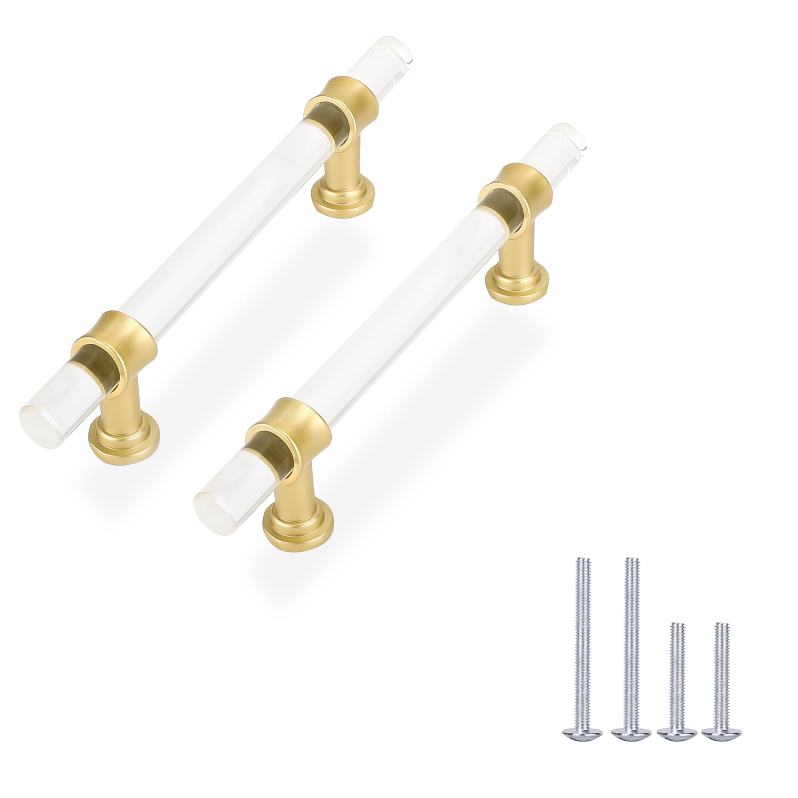 Goldenwarm 10 Pack Brushed Brass Cabinet Pulls 5inch Hole Centers Kitchen Drawer Pulls
