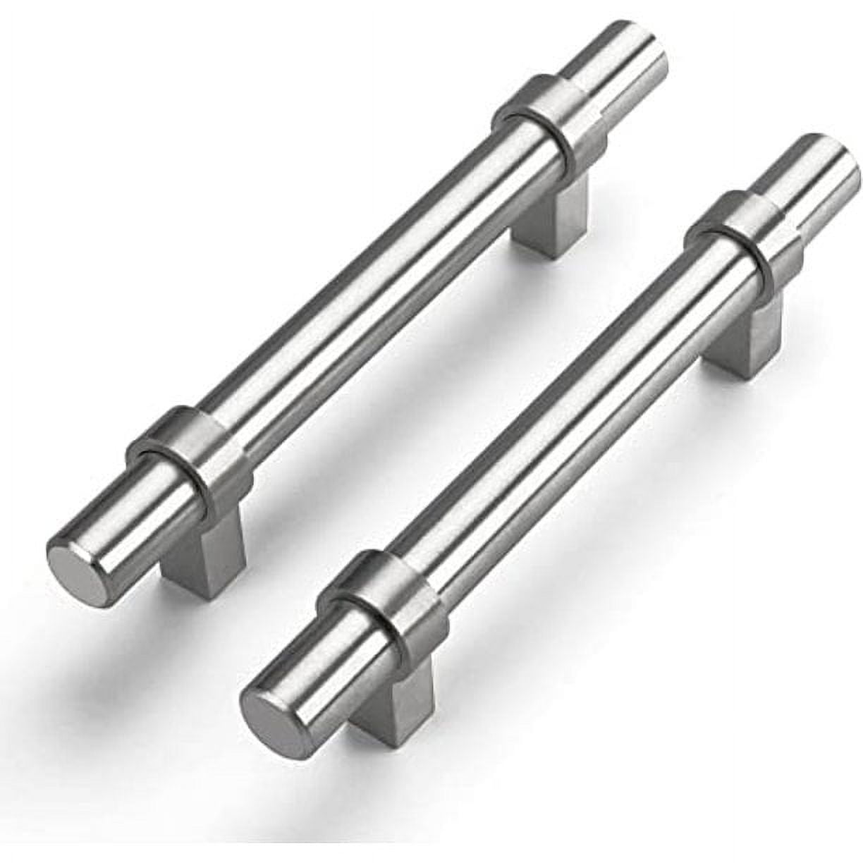 Goldenwarm 10 Pack Cabinet Handles Brushed Nickel Drawer Handles Cabinet Pulls for Bedroom Kitchen Door Dresser Bathroom Wardrobe Hardware,4inch Hole Centers