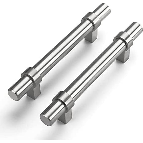 Goldenwarm, 3'' Brushed Nickel Stainless Steel Cabinet Pulls with Screws 10 Piece