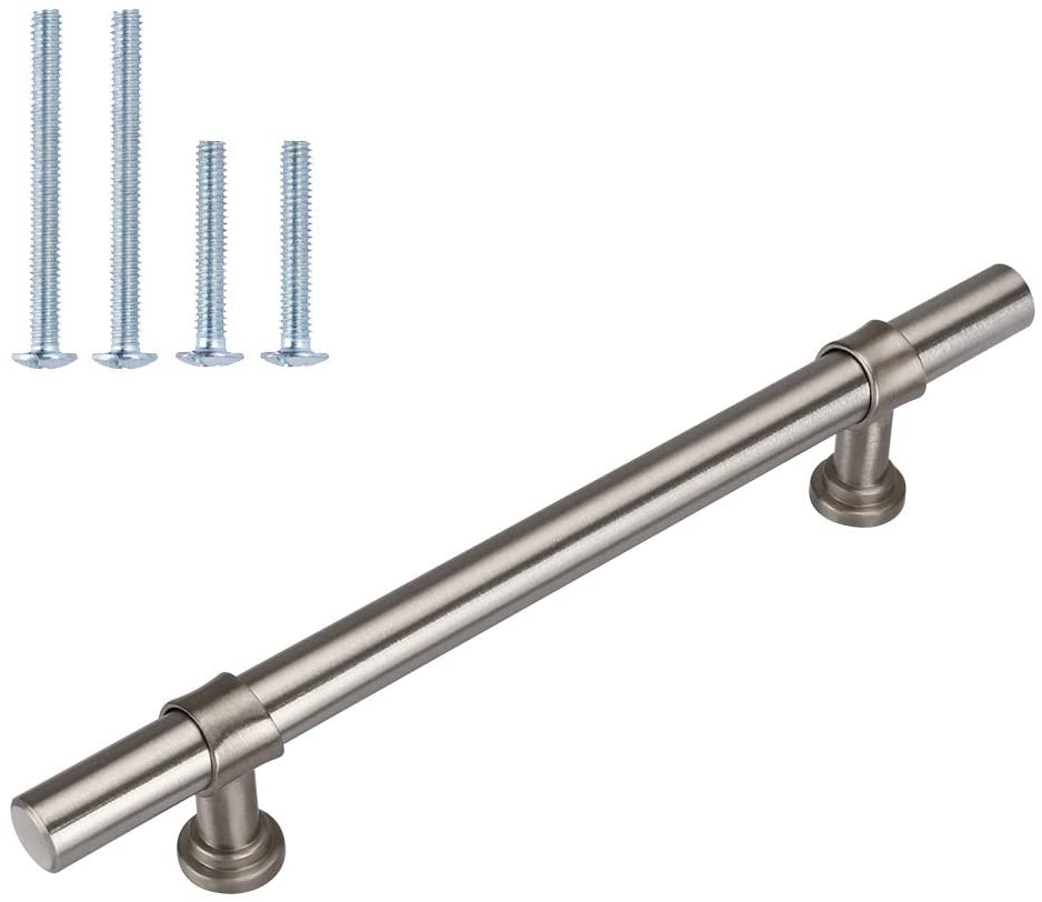 Goldenwarm 10 Pack Handles Brushed Nickel Pulls Drawer Handles