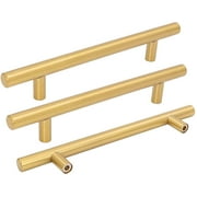 Goldenwarm 10 Pack Kitchen Cabinet Handles Brushed Brass Gold Hardware Drawer Pulls 5inch Hole Centers