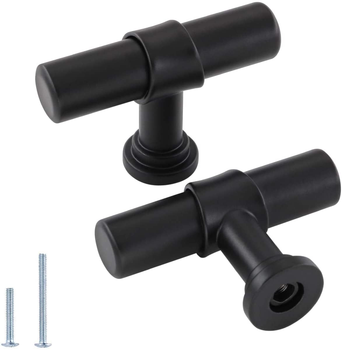 Goldenwarm 10 Pack Kitchen Knobs Hardware Matte Black Door