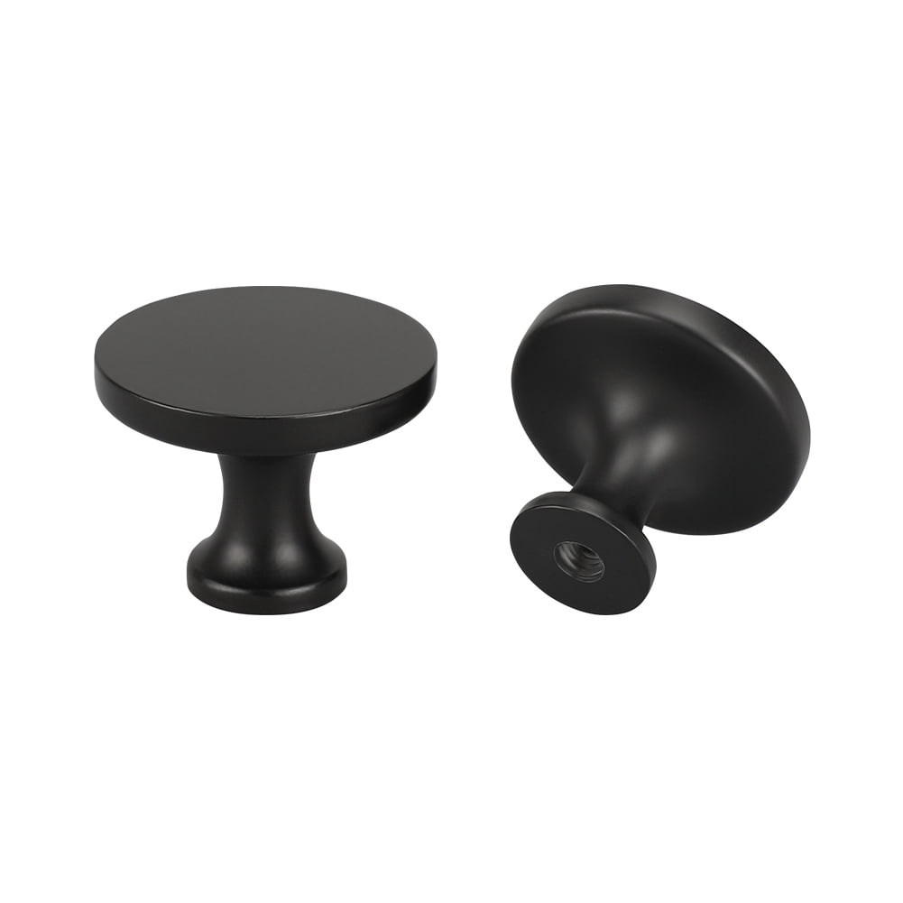 Goldenwarm 10 Pack Matte Black Knobs Kitchen Drawer Knobs