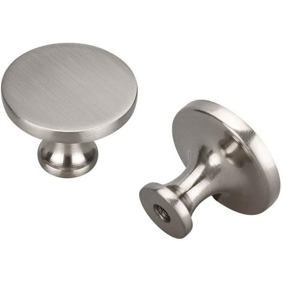 Goldenwarm 15 Pack Cabinet Knobs Brushed Nickel Drawer Knobs Cabinet Hardware Solid Dresser Knobs for Kitchen Bathroom Cabinets