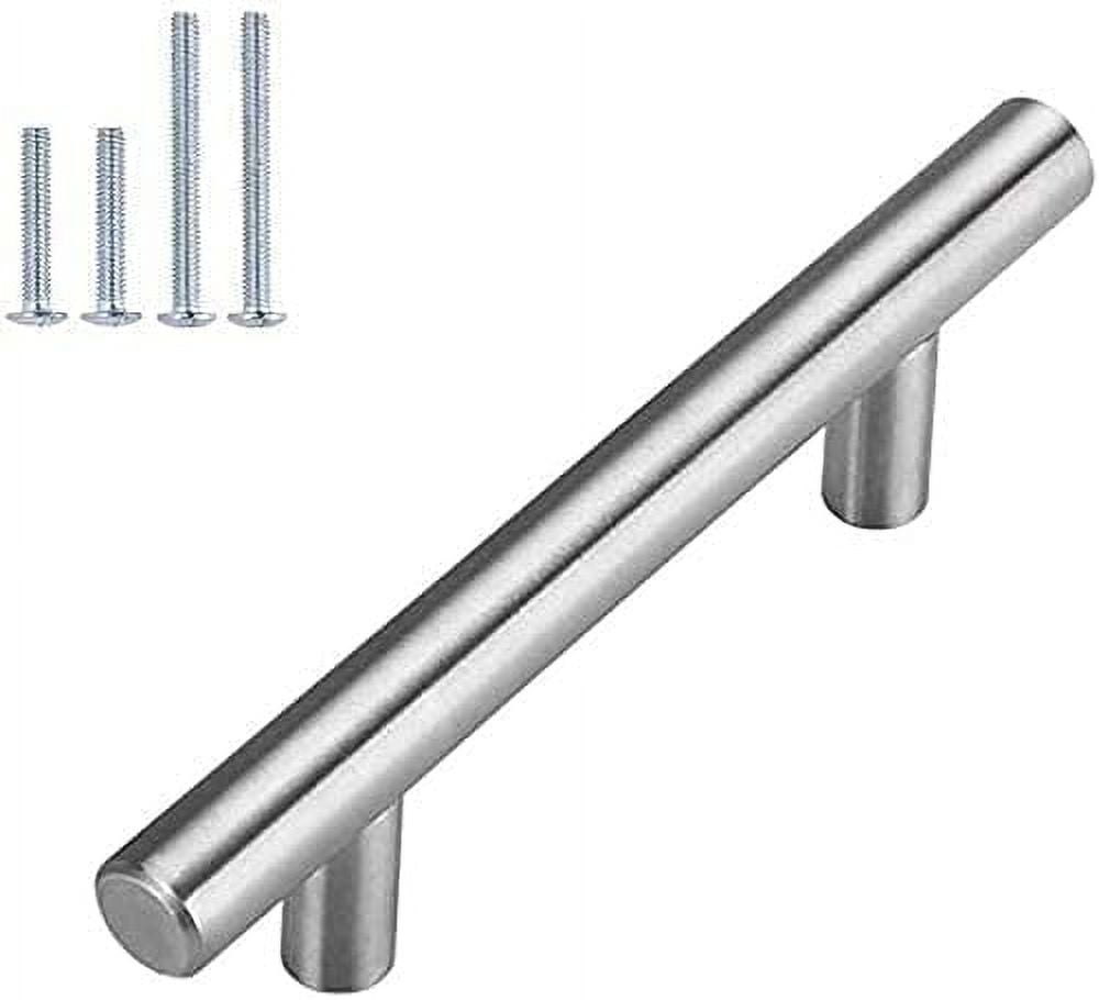 Goldenwarm Acrylic & Brushed Gold Cabinet Pulls - 4" Center, Crystal Clear Drawer Handles, LS9165GD102 (25 Pack)