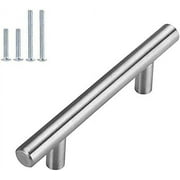 Goldenwarm 25 Pack Cabinet Handles Brushed Nickel Cabinet Pulls Drawer Handle for Kitchen Door Cabinet Hardware,4 inch Hole Centers