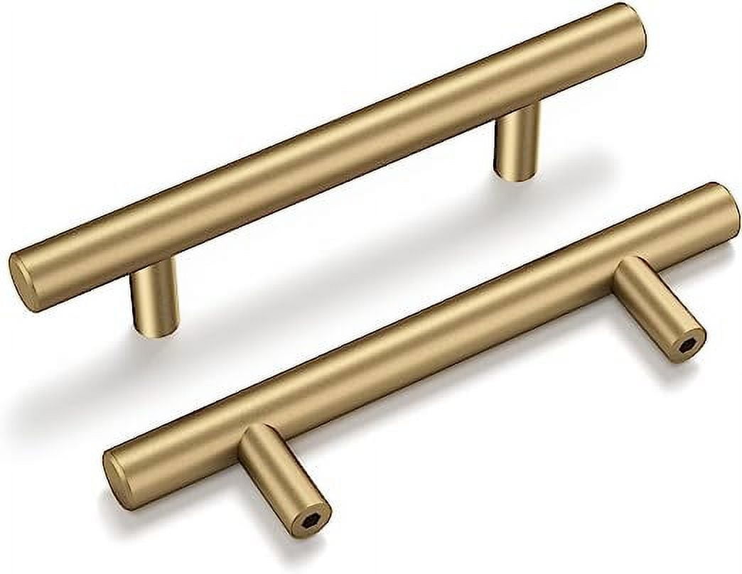Goldenwarm 25 Pack Kitchen Cabinet Pulls Champagne Bronze Cabinet Hardware 3in Hole Center