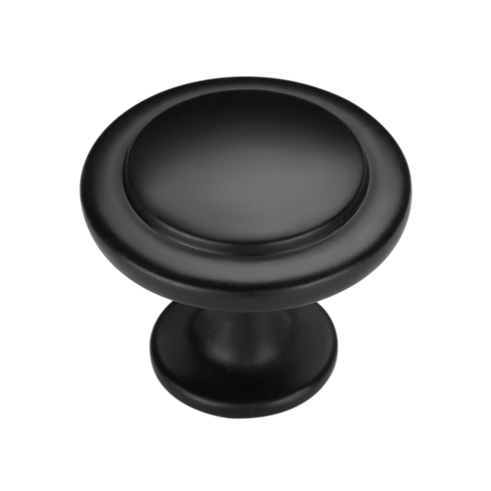 Goldenwarm 25 Pack Matte Black Cabinet Knobs Single Hole Round Drawers Knobs