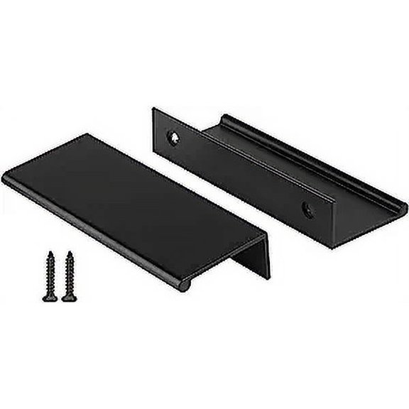 Goldenwarm 25 Pack Matte Black Cabinet Pulls Aluminum Alloy Cabinet Finger Edge Pull Hole Center 5in