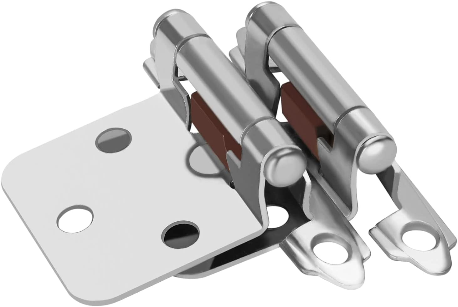 Goldenwarm 25 units Hinges 1/2" Overlay Face Mount Brushed