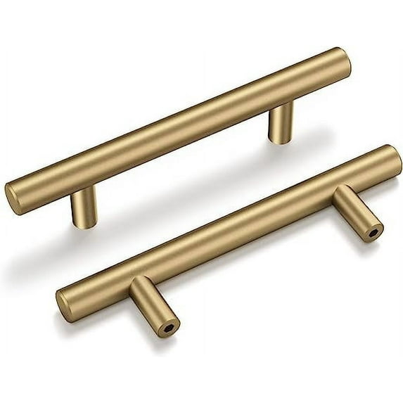 Goldenwarm 30 Pack Kitchen Cabinet Pulls Champagne Bronze Cabinet Hardware 3in Hole Center