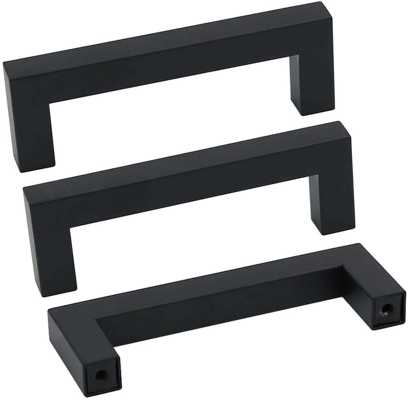 Goldenwarm Black Pulls 5in Handles Kitchen Drawer Handles Square Handles