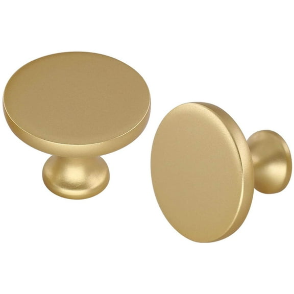 Goldenwarm Gold Cabinet Knob Brushed Brass Dresser Drawer Knobs for Closet Decorative Bedroom Cabinet 10 Pack