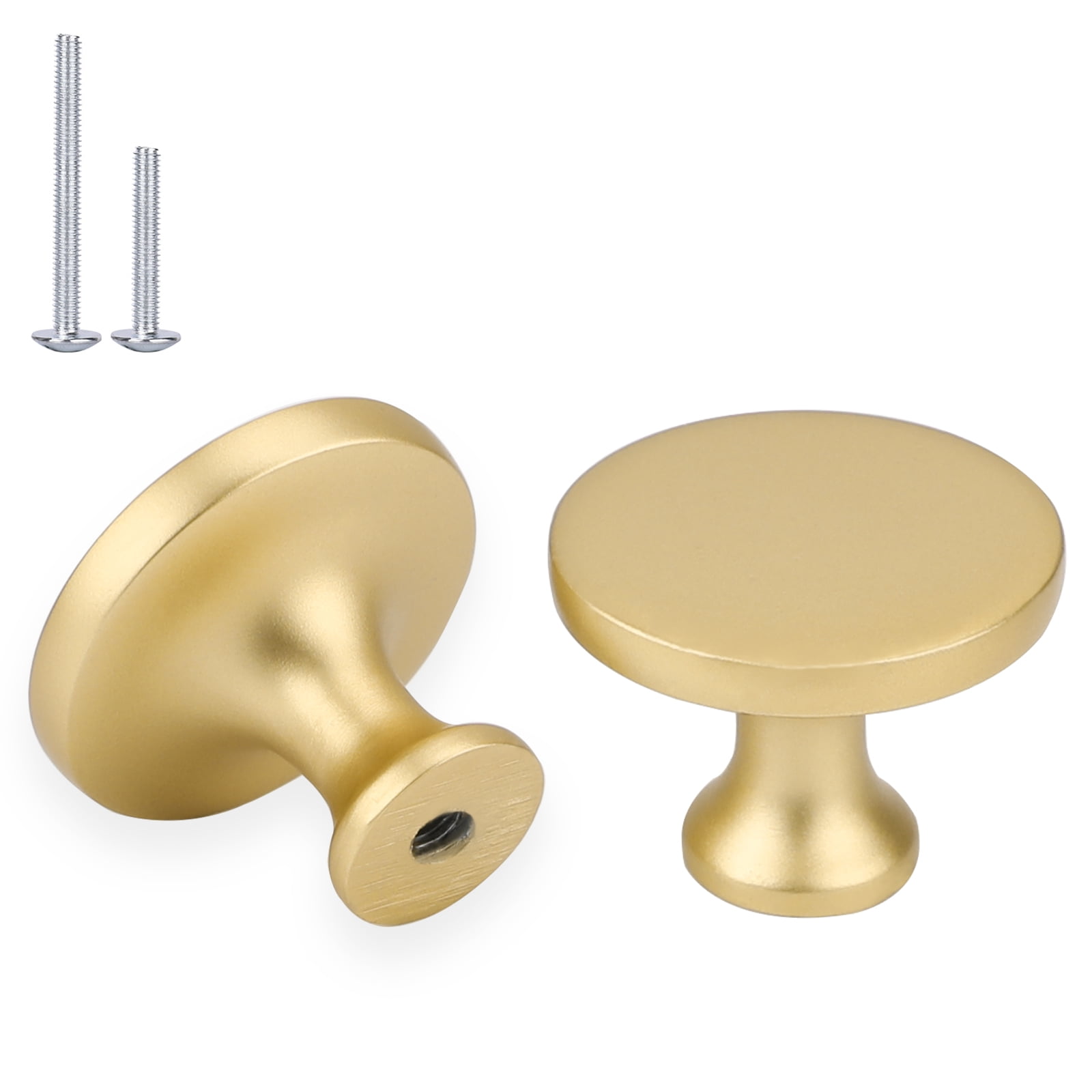 Goldenwarm Modern Knobs Brushed Gold Knobs for Drawers Zinc