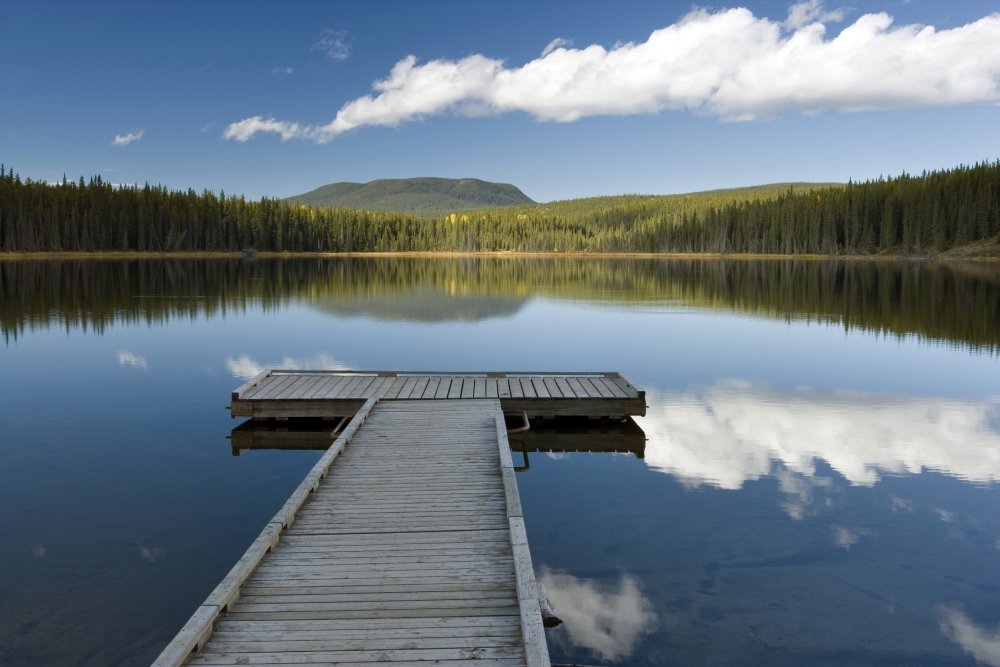 Goldeye Lake Alberta Canada Canvas Art - Darwin Wiggett Design Pics (34 x 22)