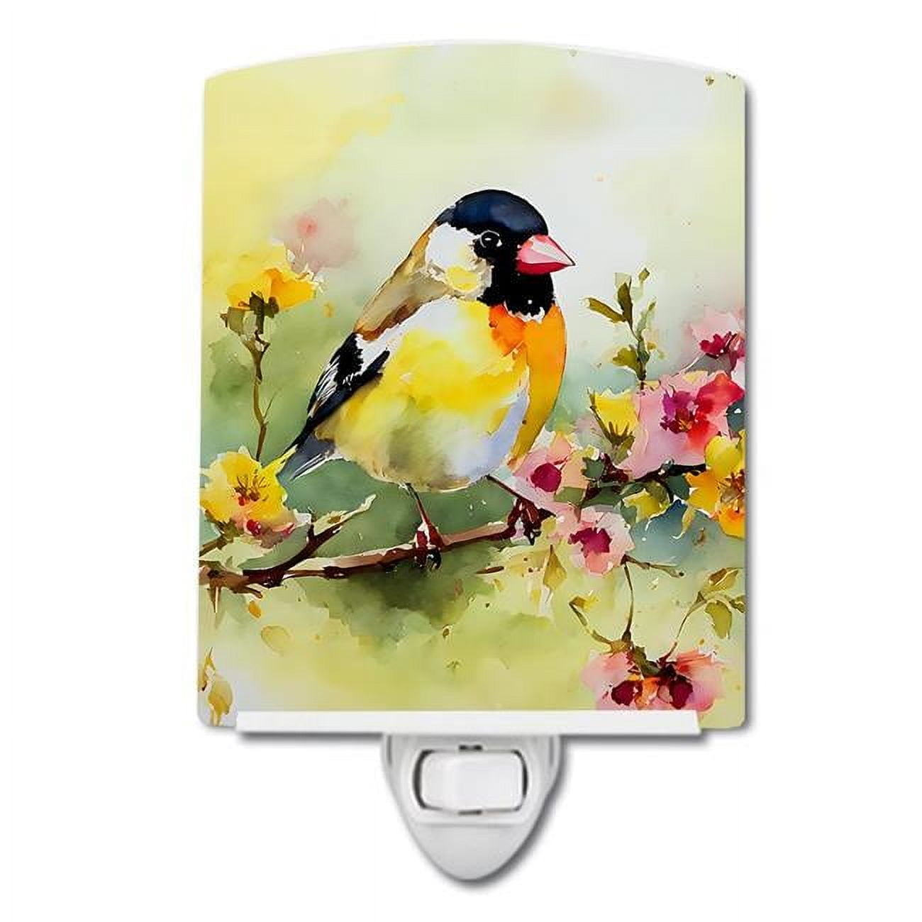 Goldfinch Ceramic Night Light 4 in x 6 in