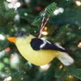 thumbnail image 1 of Goldfinch Felt Wool Bird Christmas Ornament - Fair Trade Handmade in Nepal, 1 of 4