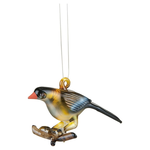 Goldfinch Glass Christmas Xmas Ornament