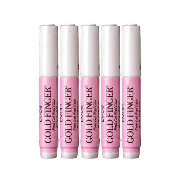 Goldfinger Professional Nail Glue, Super Strong, Fast-Drying, Long-Lasting, Easy Application, Perfect for Acrylic & Press-On Nails, Quick Nail Repair, Made in USA (Pack of 5)